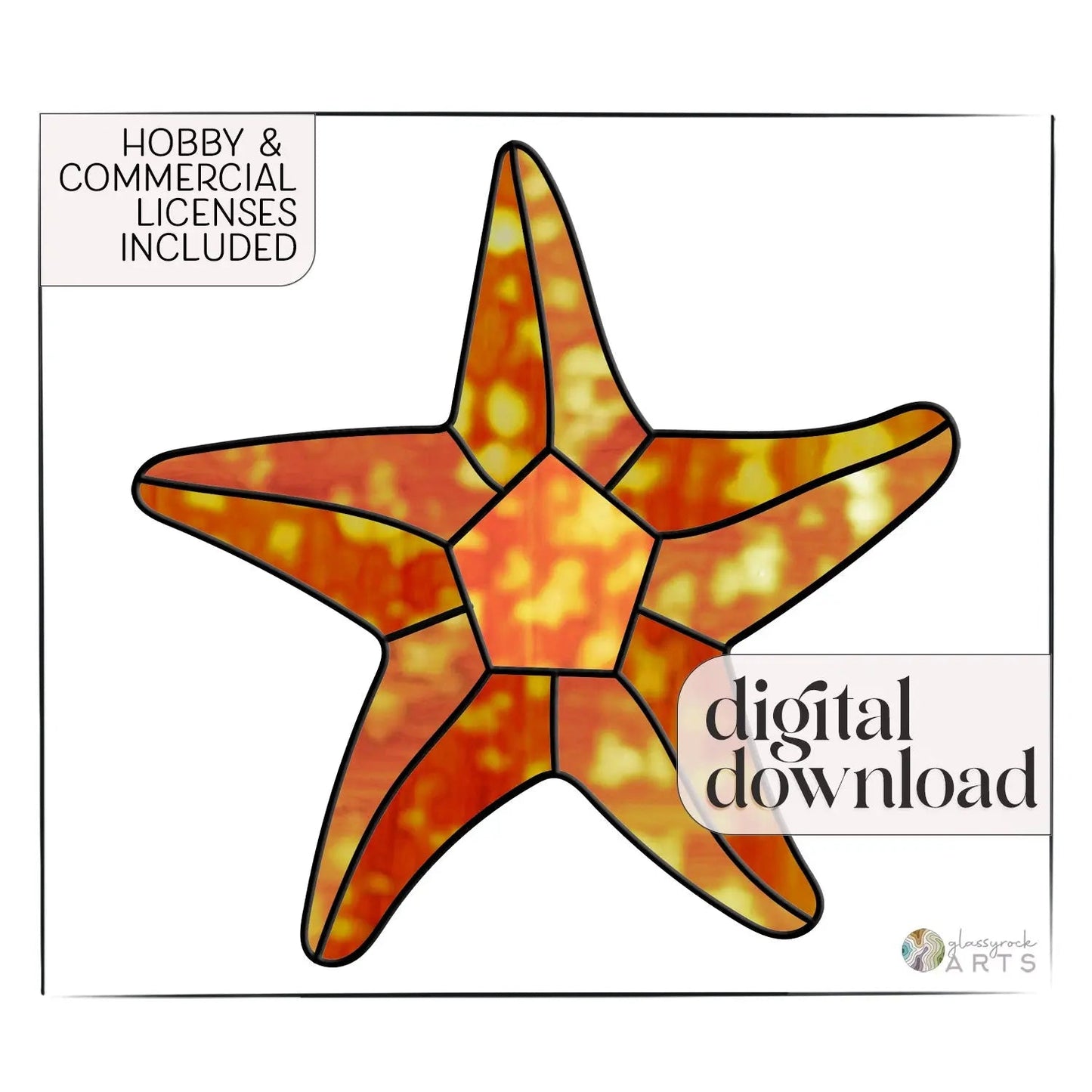 Starfish Stained Glass Pattern