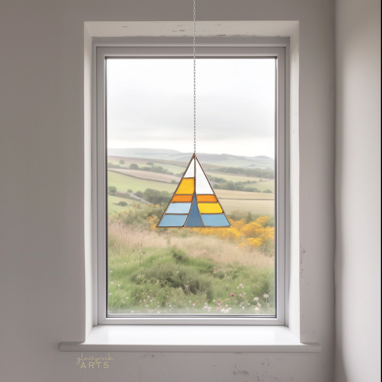 Camping Tent Stained Glass Pattern and PNG