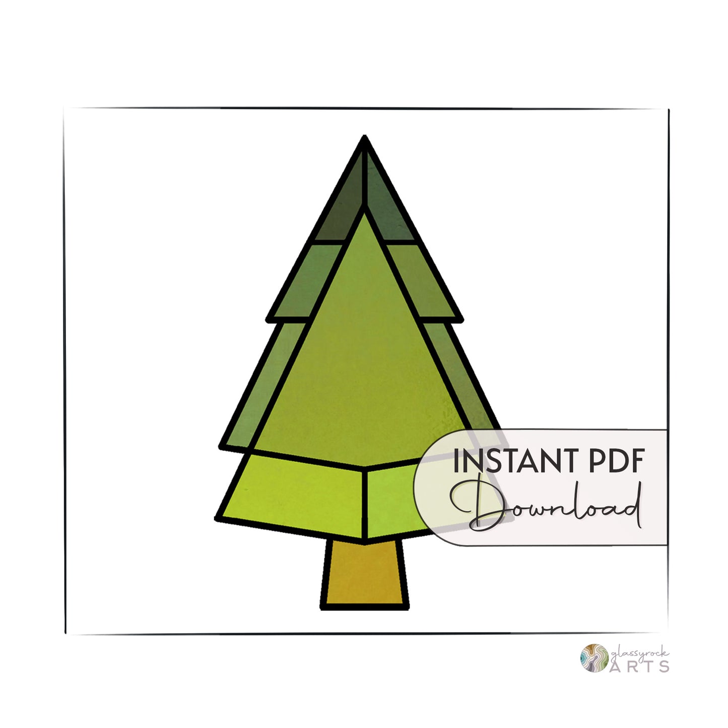 Christmas Tree Stained Glass Pattern