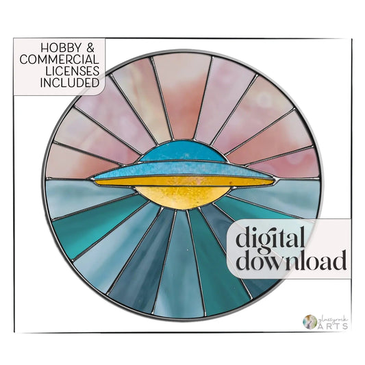 UFO Round Stained Glass Pattern