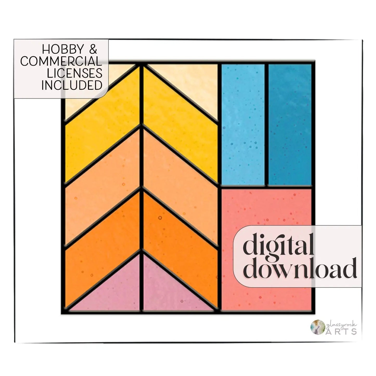 Minimalist Beginner Stained Glass Pattern