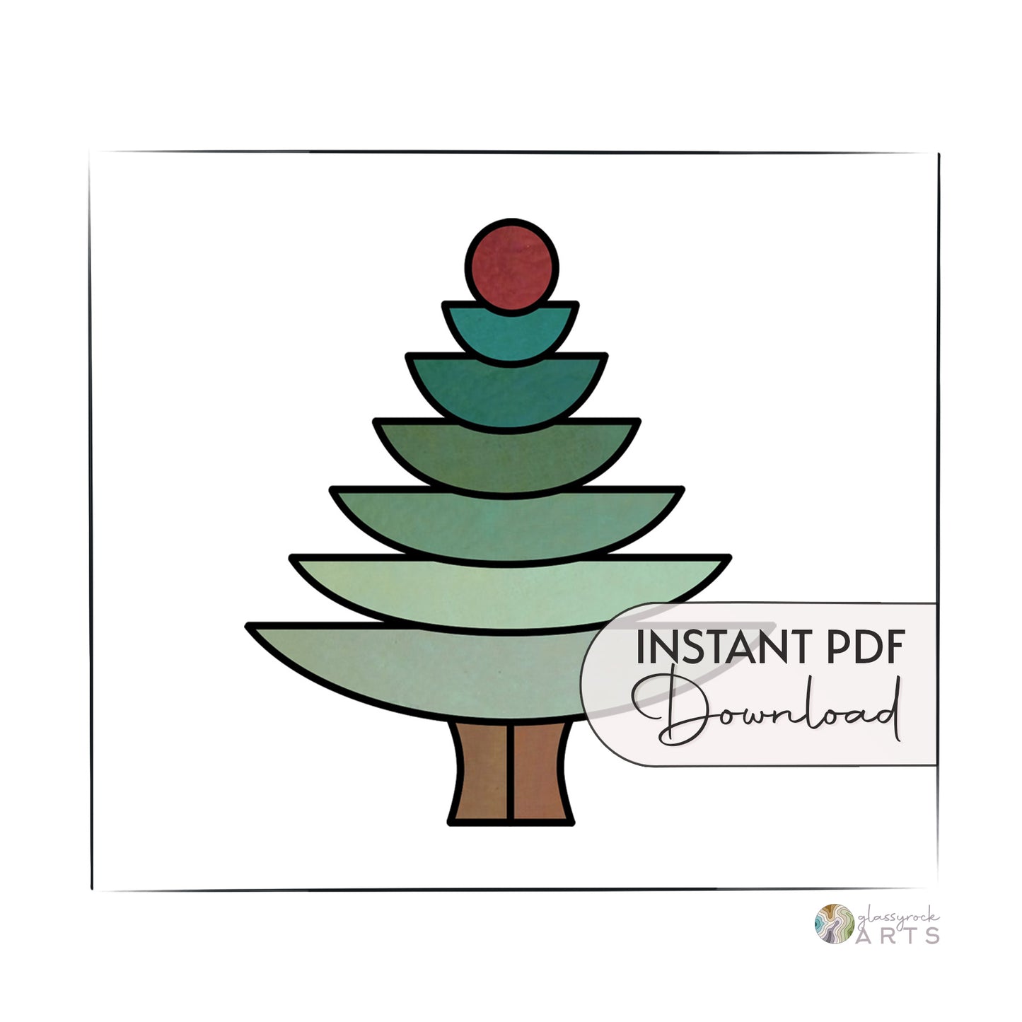 Christmas Tree Stained Glass Pattern