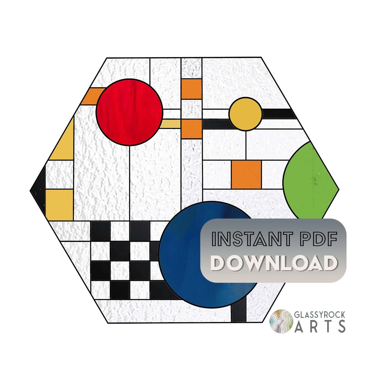 Symphony Hexagon Stained Glass Pattern