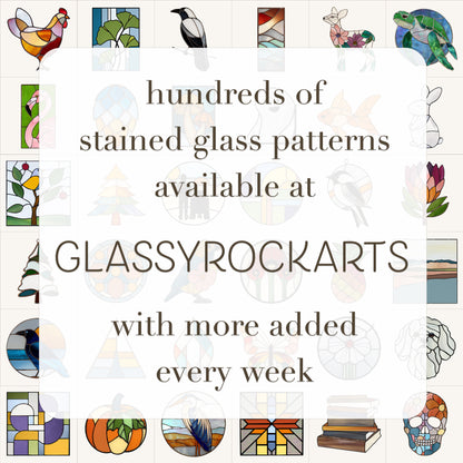 Boho Fir Tree Stained Glass Pattern - Crafting Patterns & Molds from GlassyRock Arts