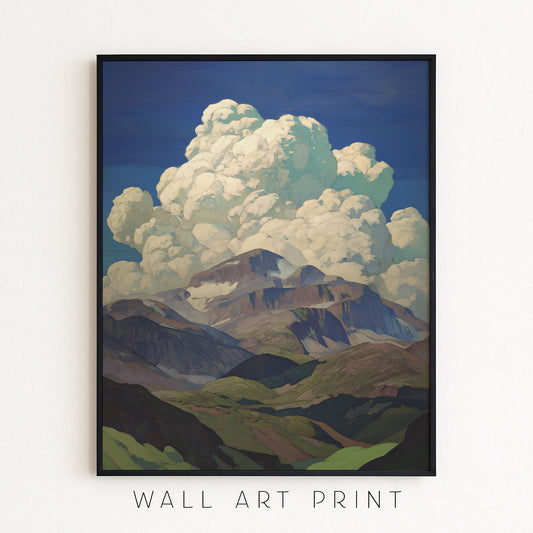 Art Print | Storm over Pike's Peak, Mountain Landscape