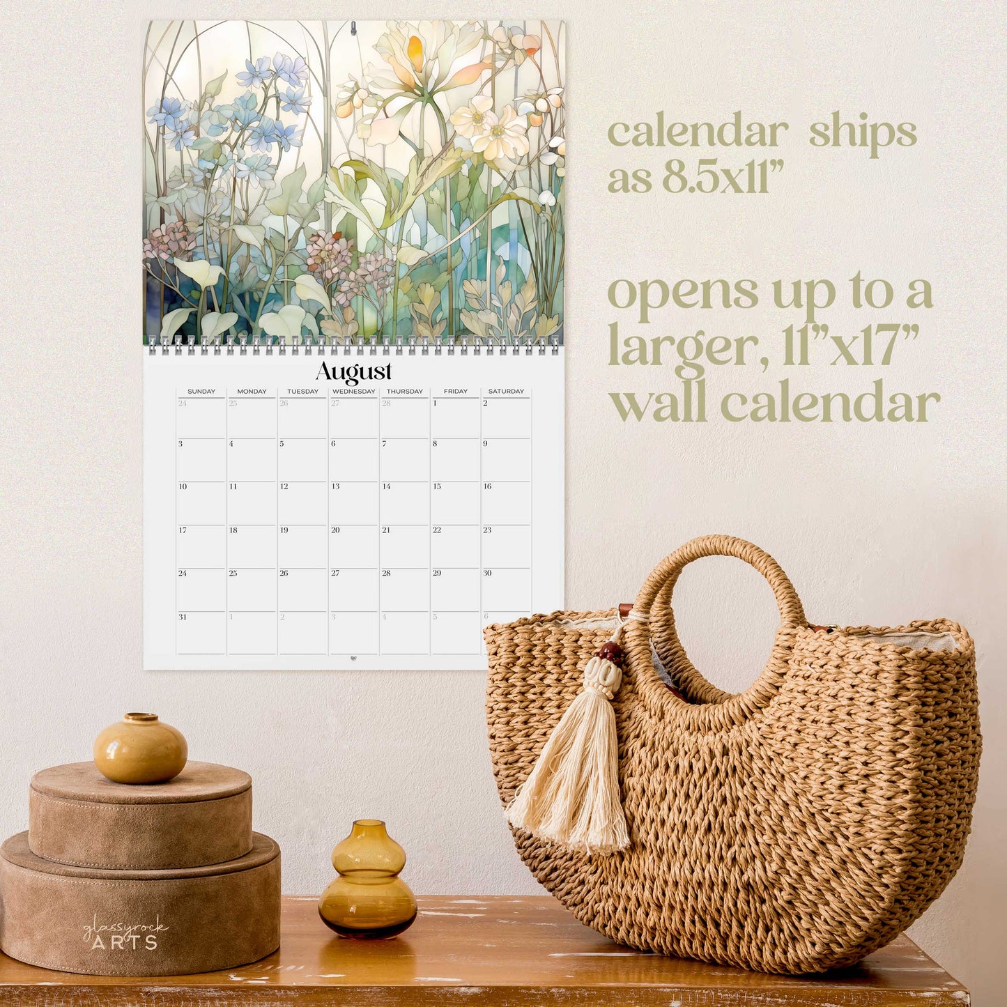 2025 Flowers Wall Calendar