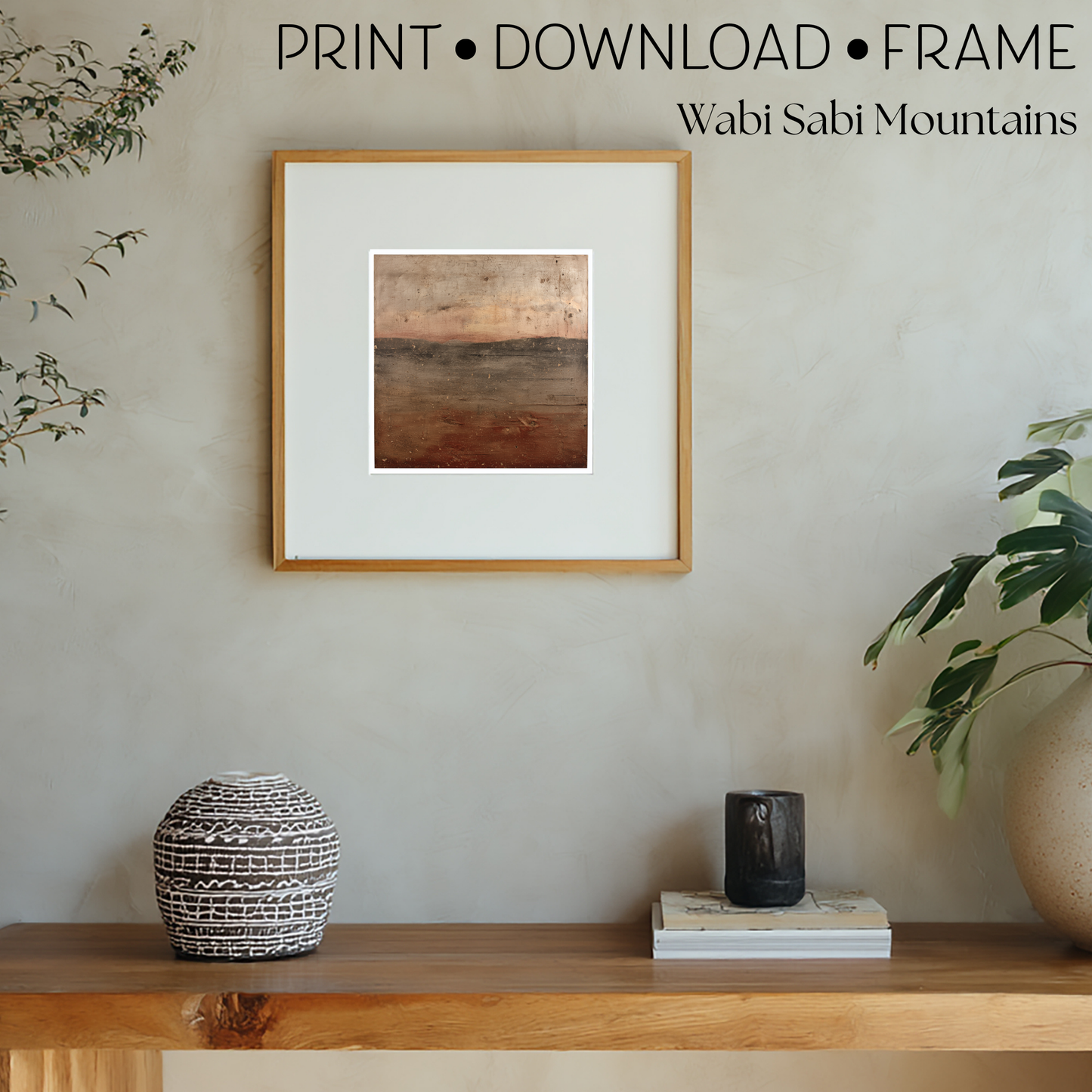 Printable Wabi Sabi Mountain Landscape Wall Art