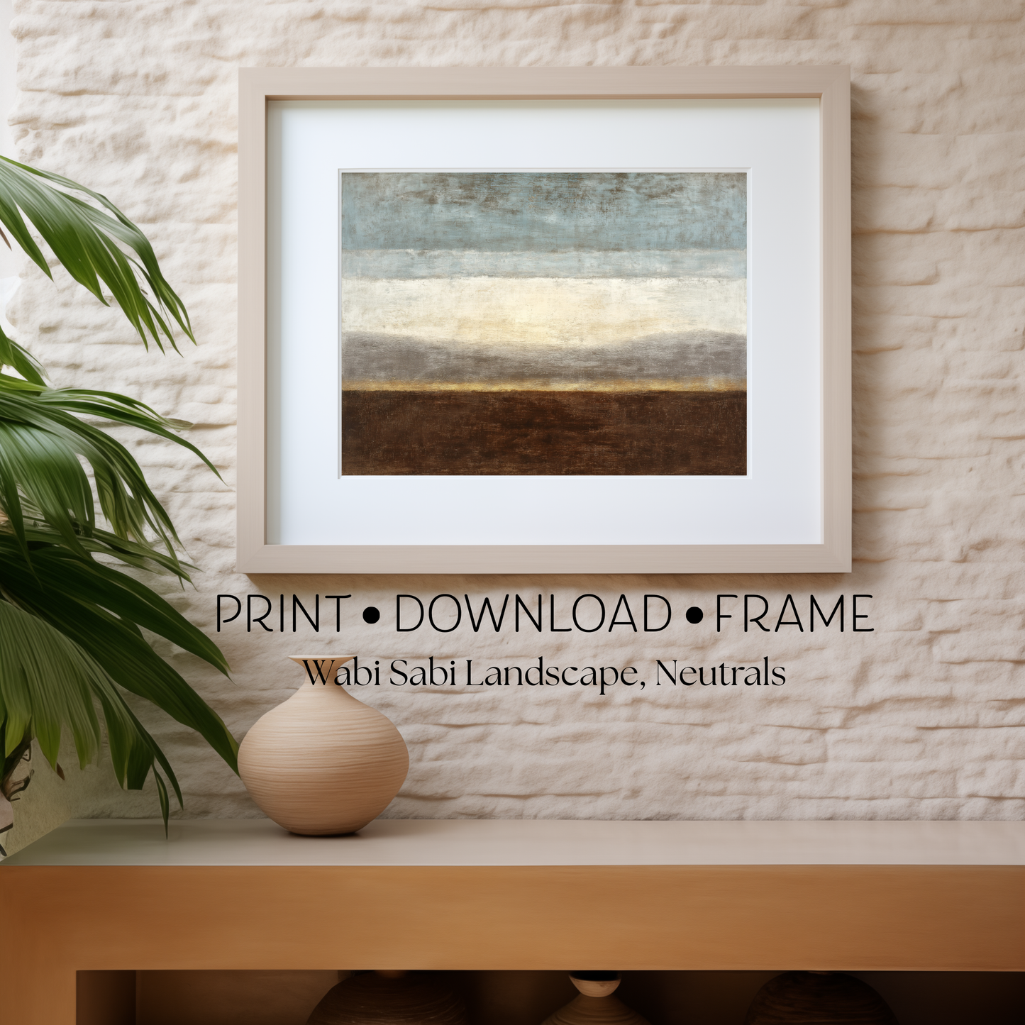 Printable Wabi Sabi Landscape Painting