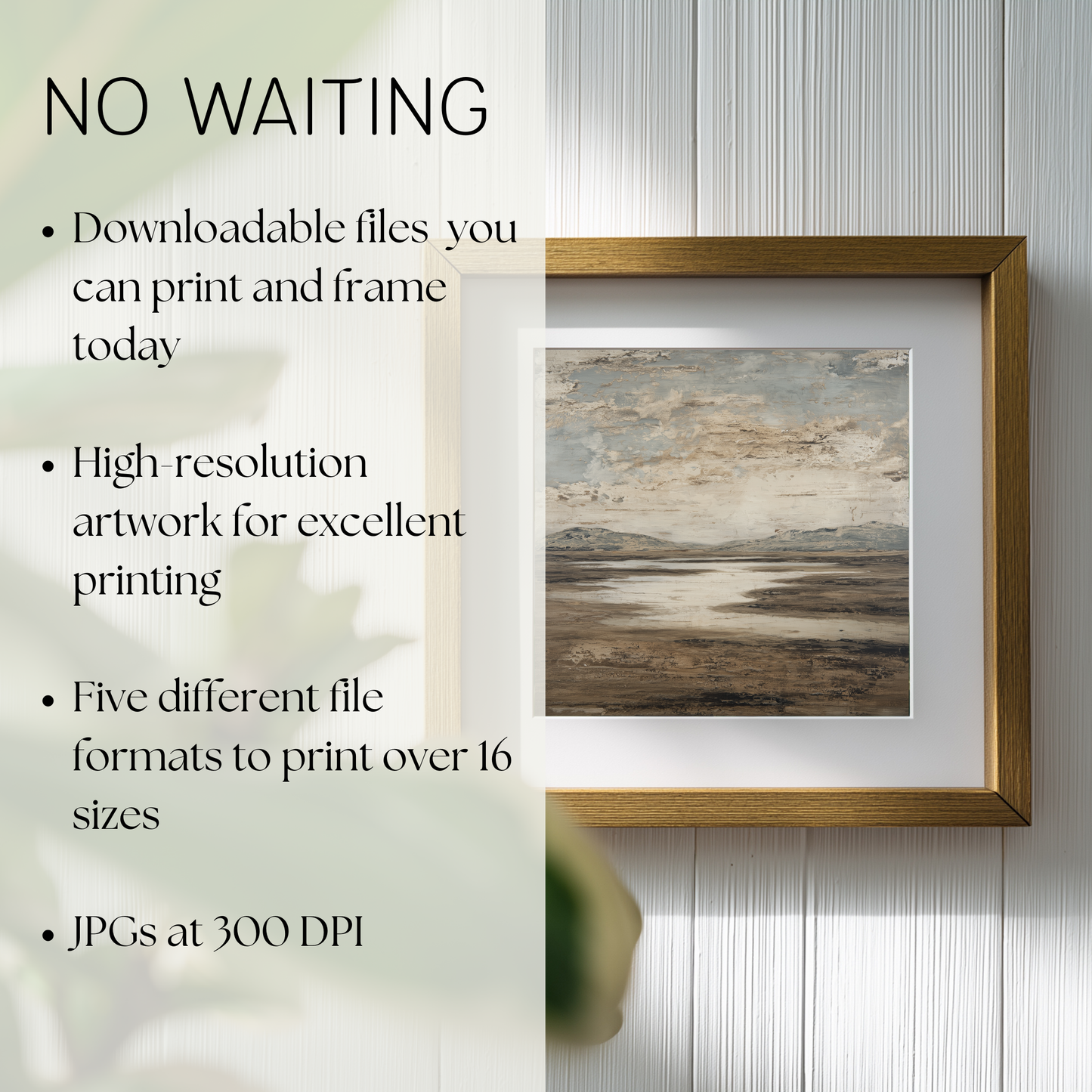 Printable Minimalist Wabi Sabi Big Sky Landscape Art Print