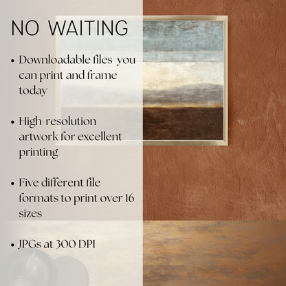 Printable Wabi Sabi Landscape Painting