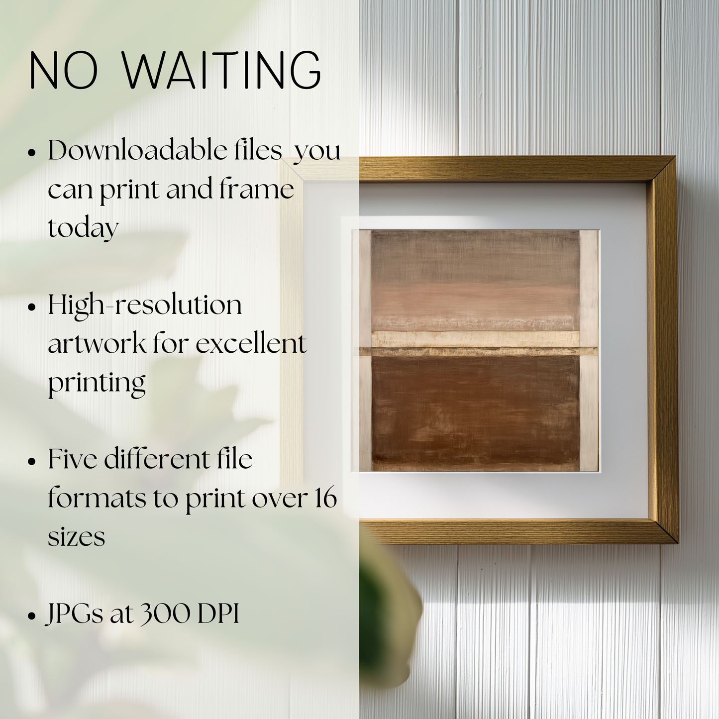 Printable Minimalist Brown Wabi Sabi Abstract Art Print