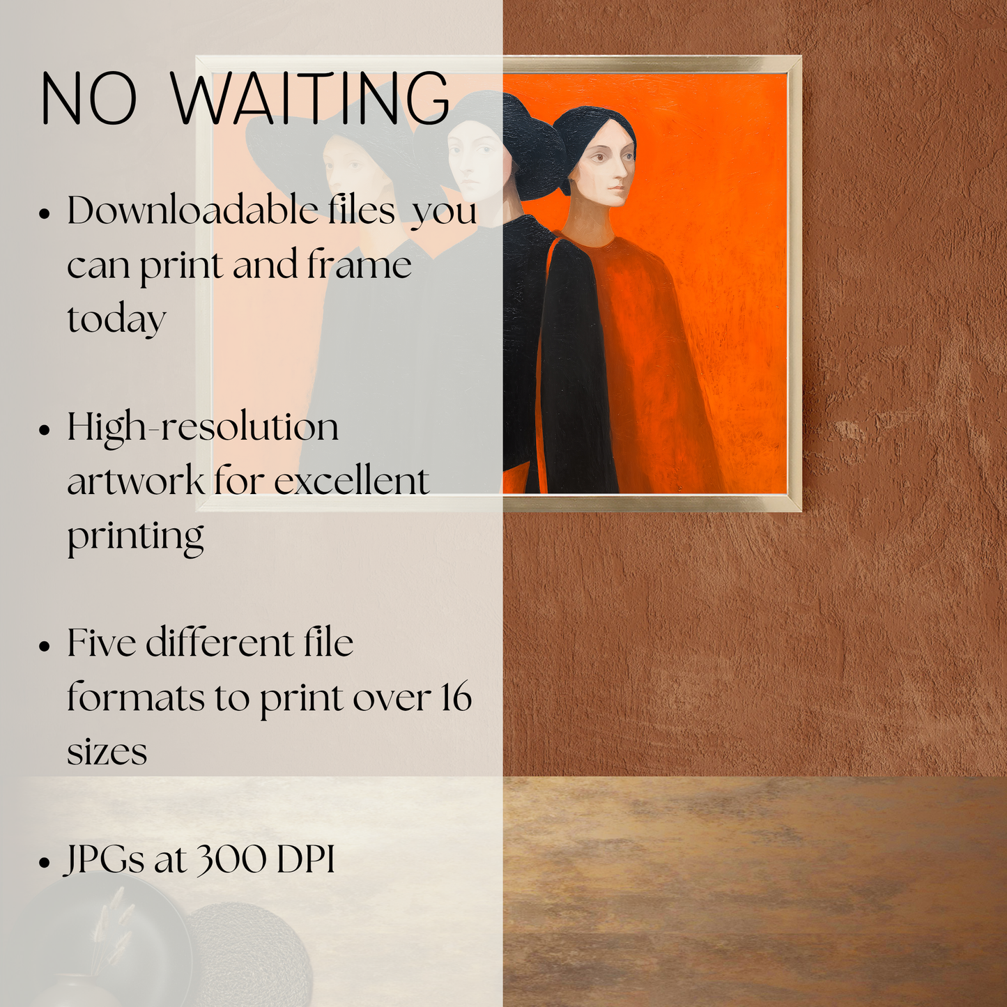 Halloween Printable 3 Witches Wall Art