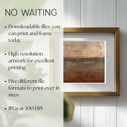 Printable Wabi Sabi Mountain Landscape Wall Art