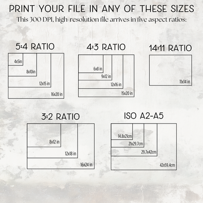 Printable Wabi Sabi Landscape Wall Art, White and Bronze