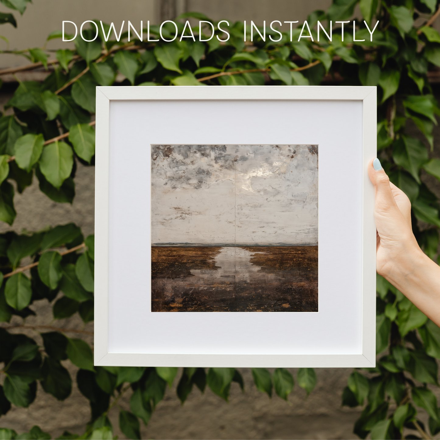 Printable Wabi Sabi River Landscape Wall Art