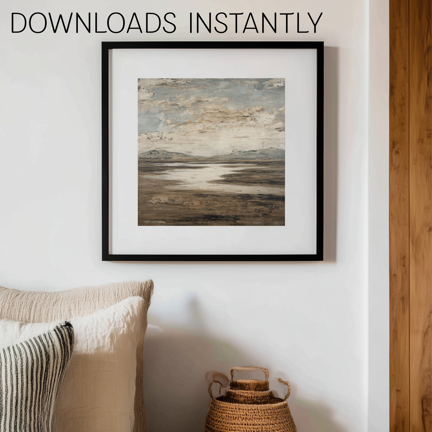 Printable Minimalist Wabi Sabi Big Sky Landscape Art Print