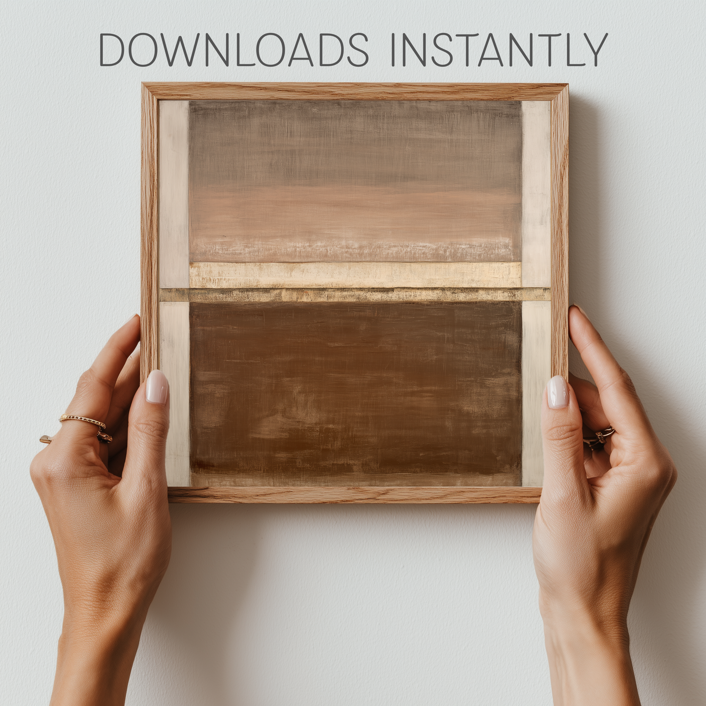 Printable Minimalist Brown Wabi Sabi Abstract Art Print
