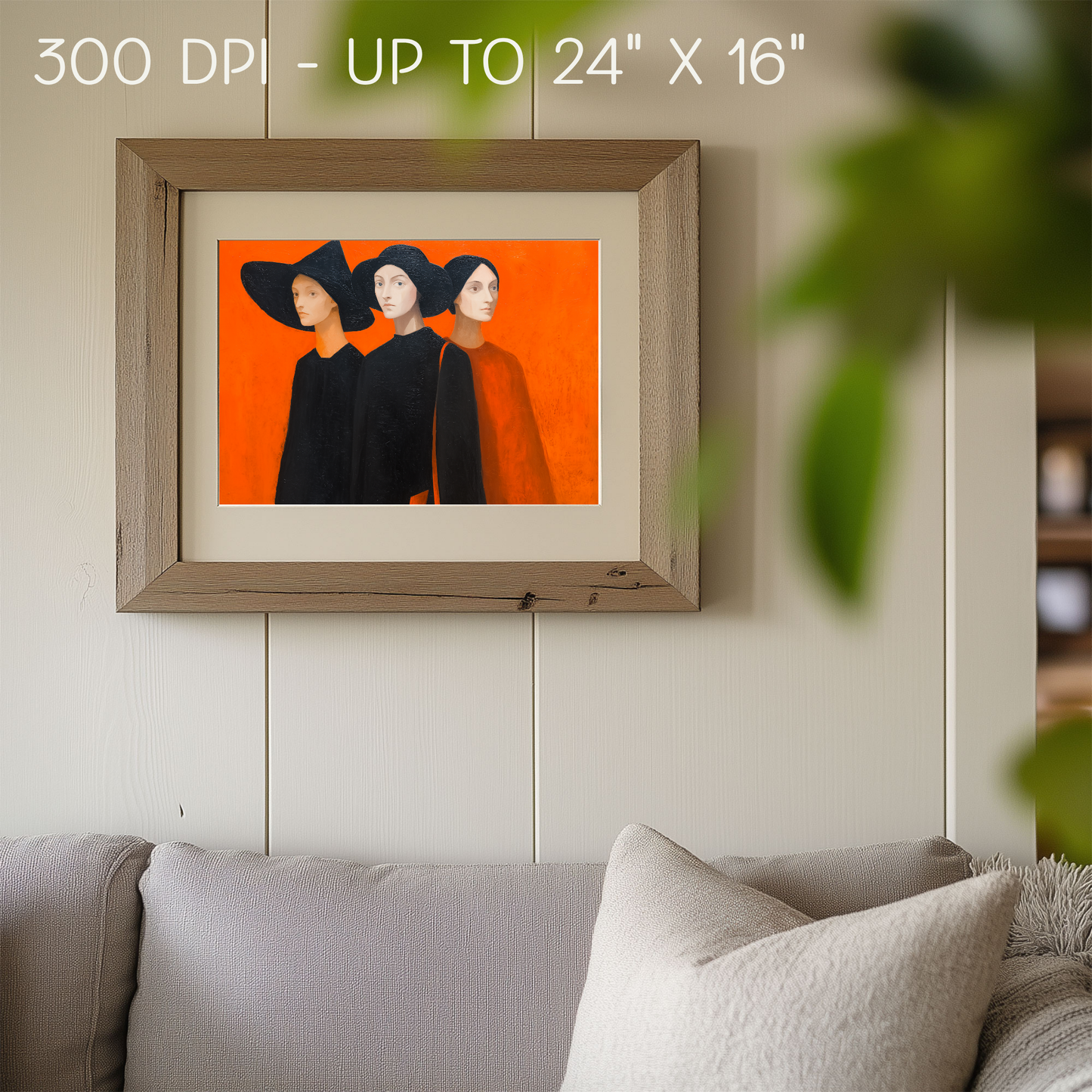 Halloween Printable 3 Witches Wall Art