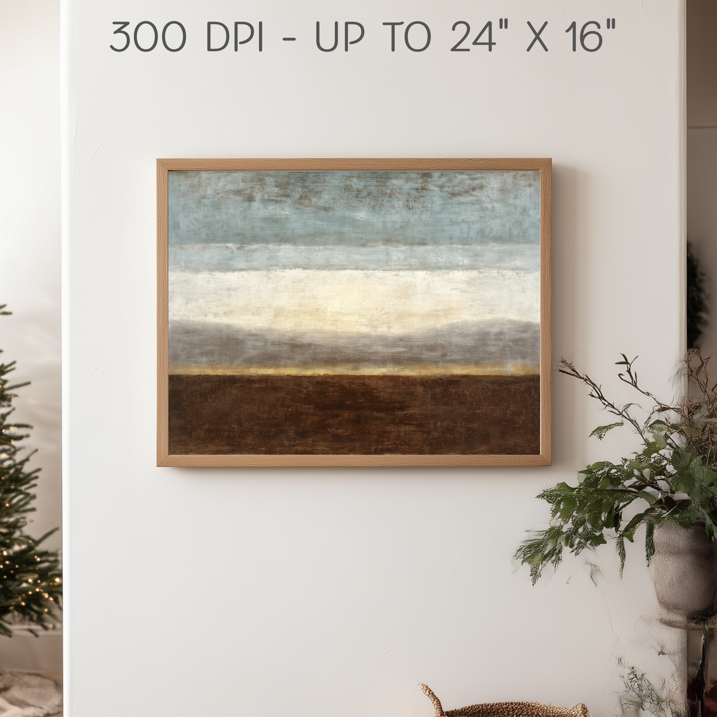Printable Wabi Sabi Landscape Painting