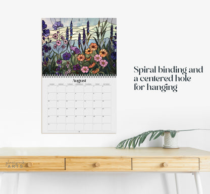 2025 Folk Art Flowers Wall Calendar