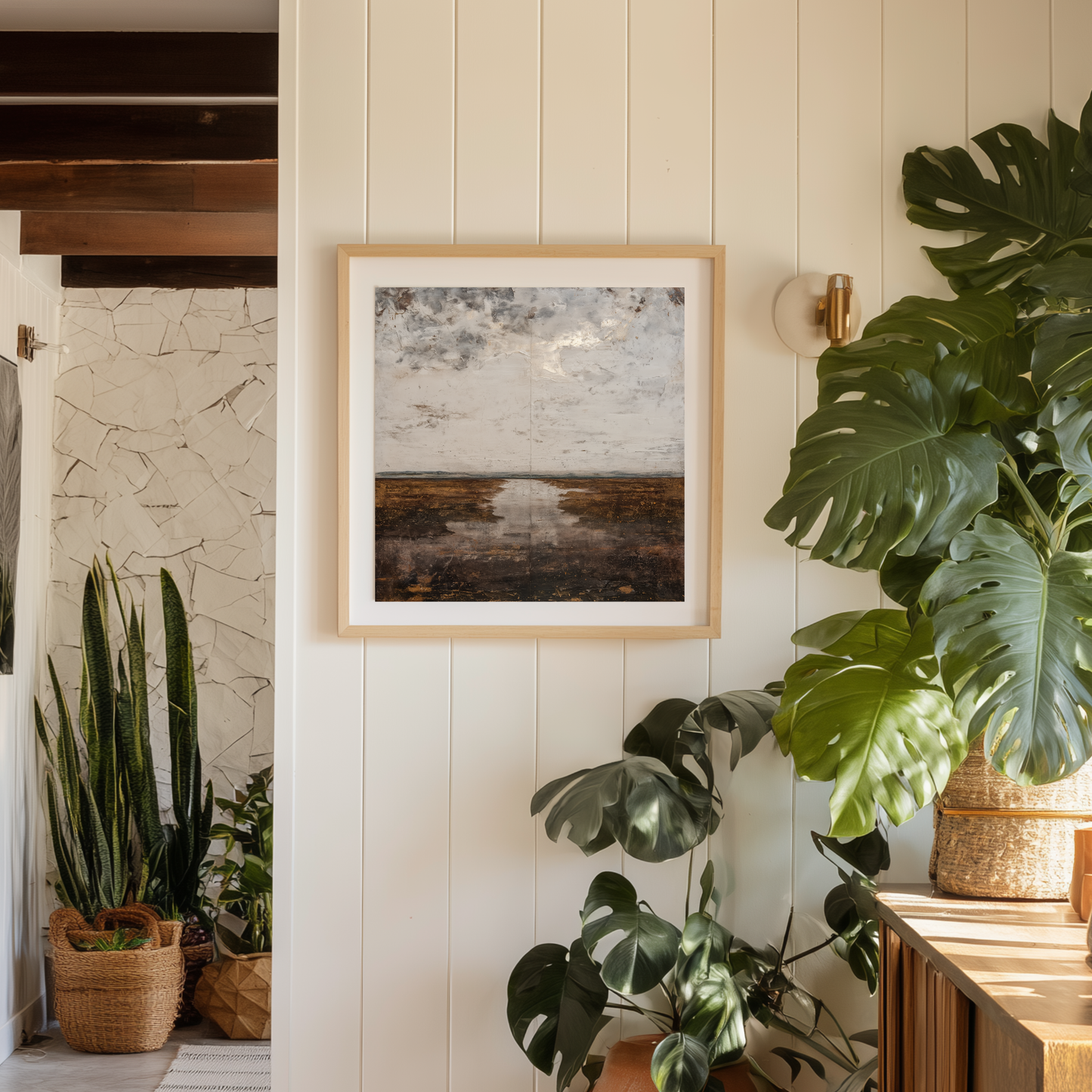 Printable Wabi Sabi River Landscape Wall Art