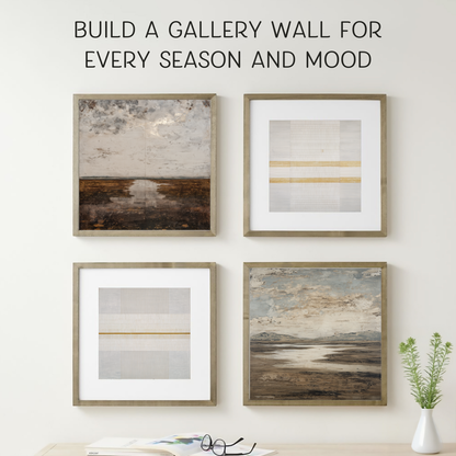 Printable Minimalist Wabi Sabi Big Sky Landscape Art Print