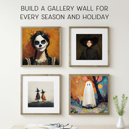 Vintage Halloween Crow Print: Fall Wall Art (Digital Download, 5 Sizes Included)