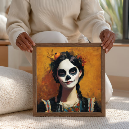 Halloween Costume Party Wall Art: Square Printable Portrait Decor (Digital Download, 5 Sizes Included)