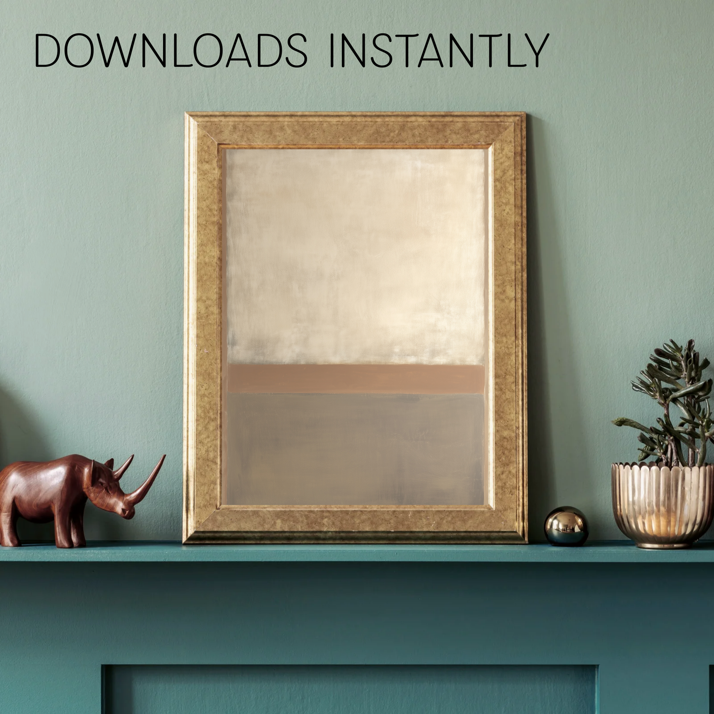 Printable Wabi Sabi Serene Neutral Landscape Art Print