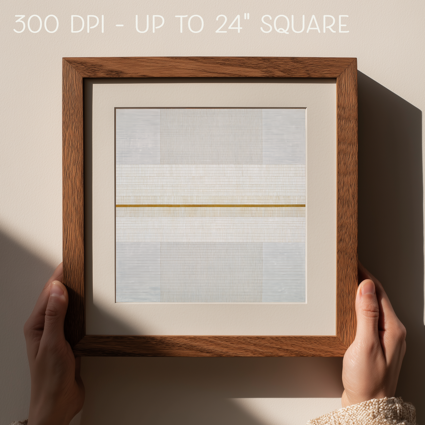 Printable Abstract Wabi Sabi Geometric Print, White & Gold