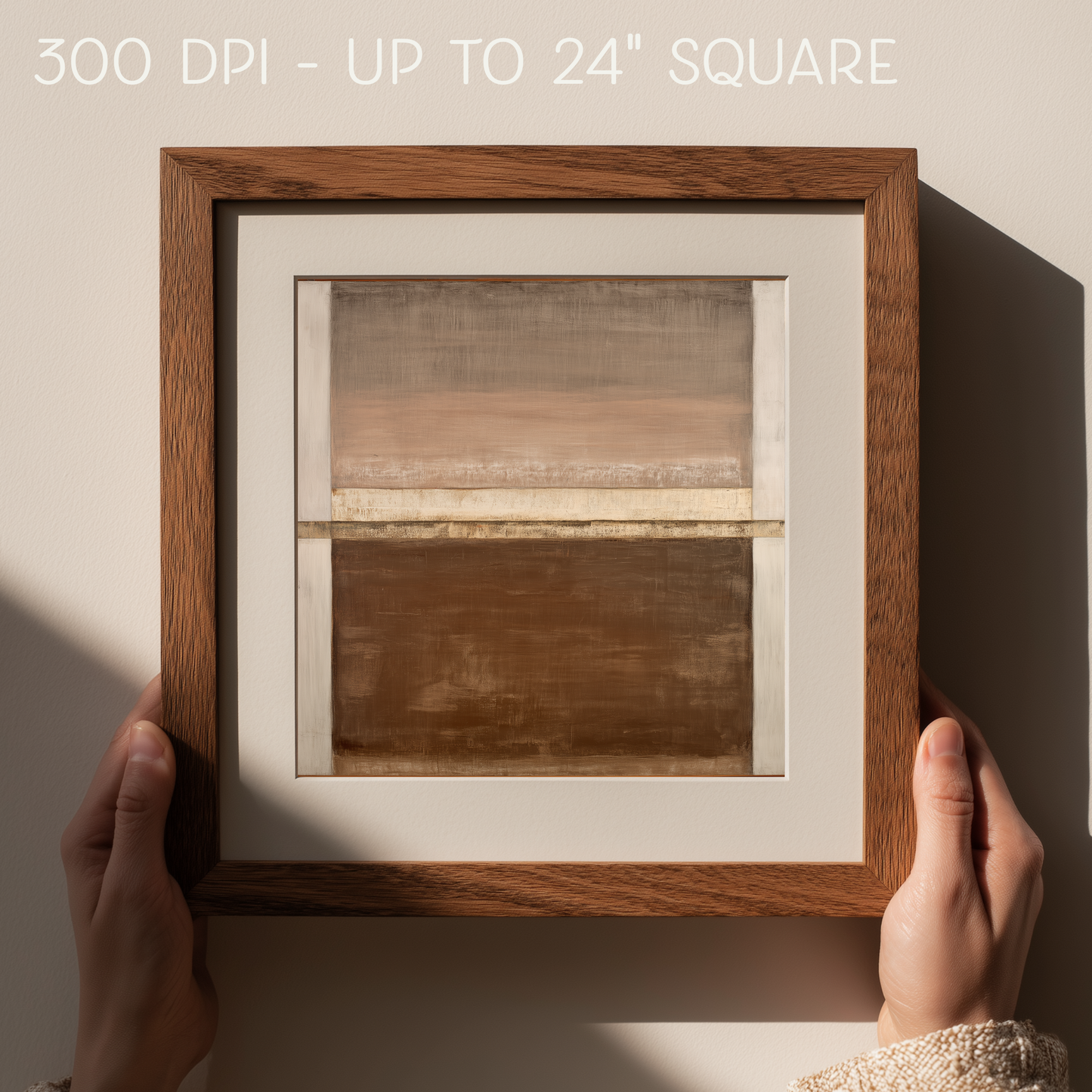 Printable Minimalist Brown Wabi Sabi Abstract Art Print