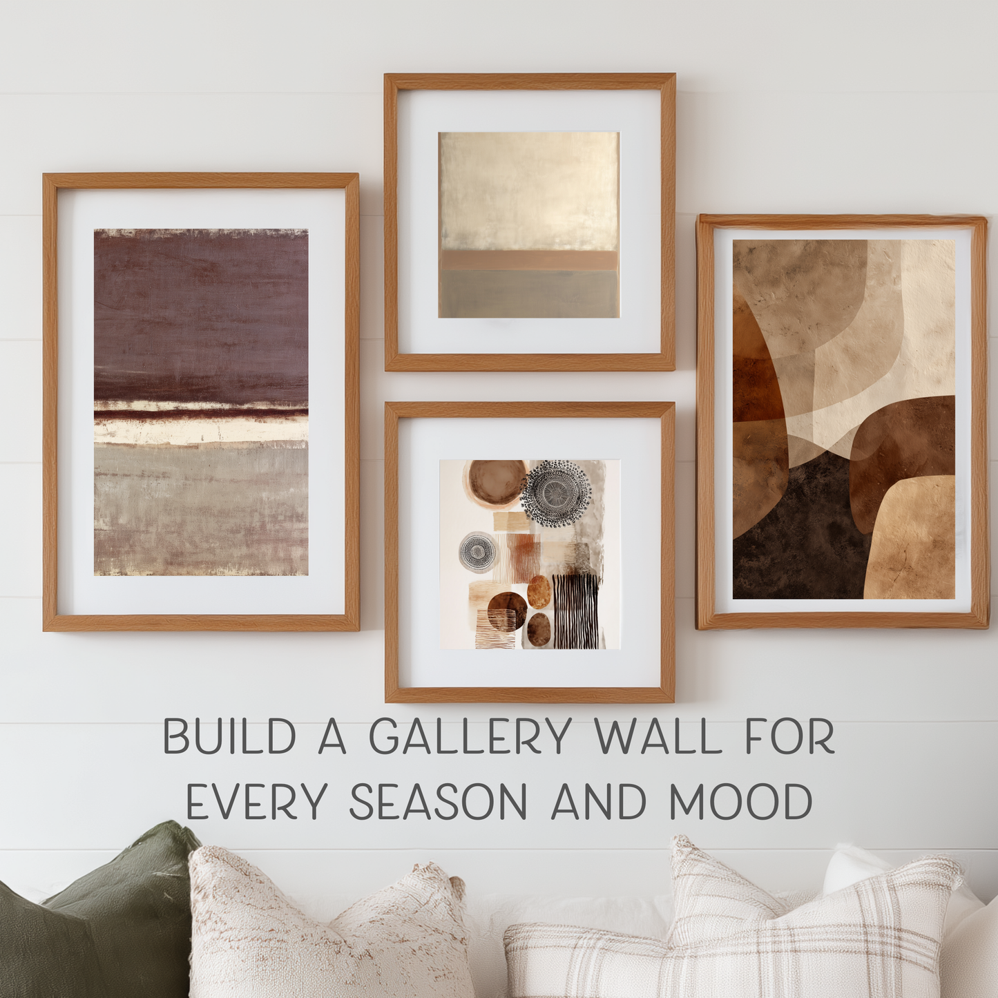 Printable Rustic Wabi Sabi Wall Art Print: Warm Brown Tones