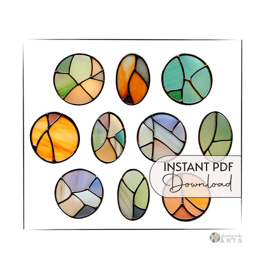 PATTERNS 4 Drops of Sunshine Stained Glass Patterns Digital Download: Hobby  License 