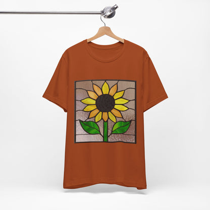 Stained Glass Sunflower Unisex Tee Shirt