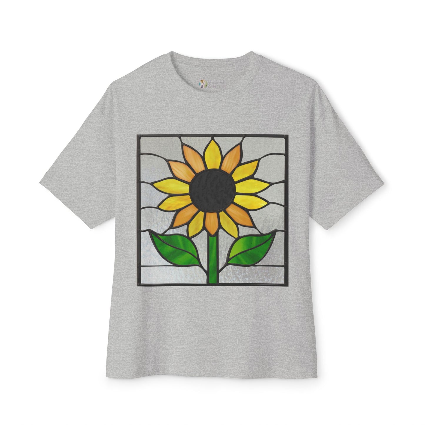 Stained Glass Sunflower Oversized Tee Shirt