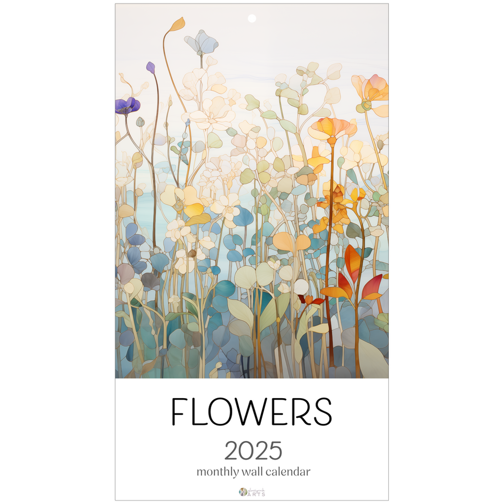 2025 Flowers Large Wall Calendar