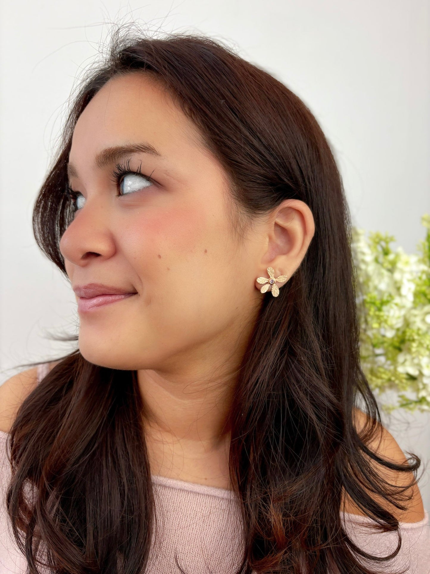 Five Petal Wild Flower Earrings - Earrings from Ash & Rose