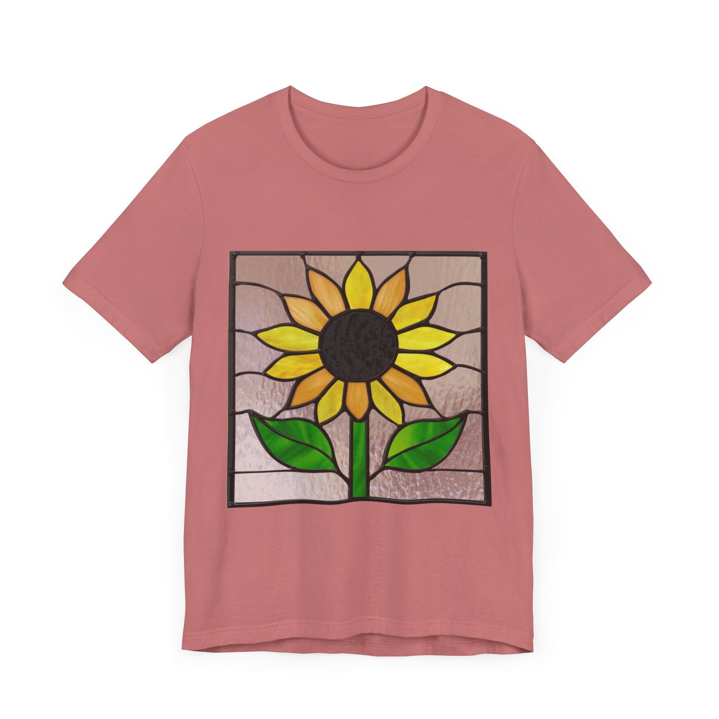 Stained Glass Sunflower Unisex Tee Shirt