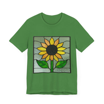 Stained Glass Sunflower Unisex Tee Shirt