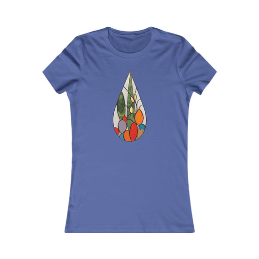 Stained Glass Cactus Raindrop Women's Tee Shirt