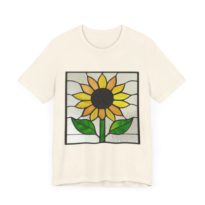 Stained Glass Sunflower Unisex Tee Shirt