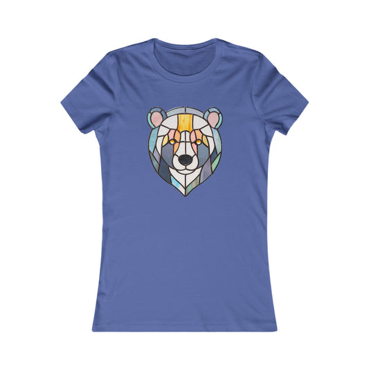 Stained Glass Patchwork Bear Women's Tee Shirt