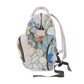 Stained Glass Flowers Multi-Purpose Diaper Backpack