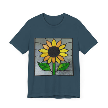 Stained Glass Sunflower Unisex Tee Shirt