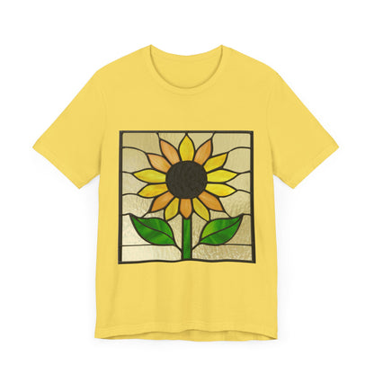 Stained Glass Sunflower Unisex Tee Shirt