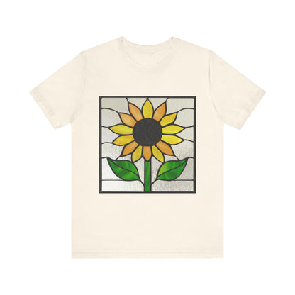 Stained Glass Sunflower Unisex Tee Shirt