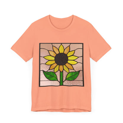 Stained Glass Sunflower Unisex Tee Shirt