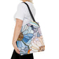 Stained Glass Flowers Tote Bag