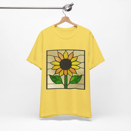 Stained Glass Sunflower Unisex Tee Shirt