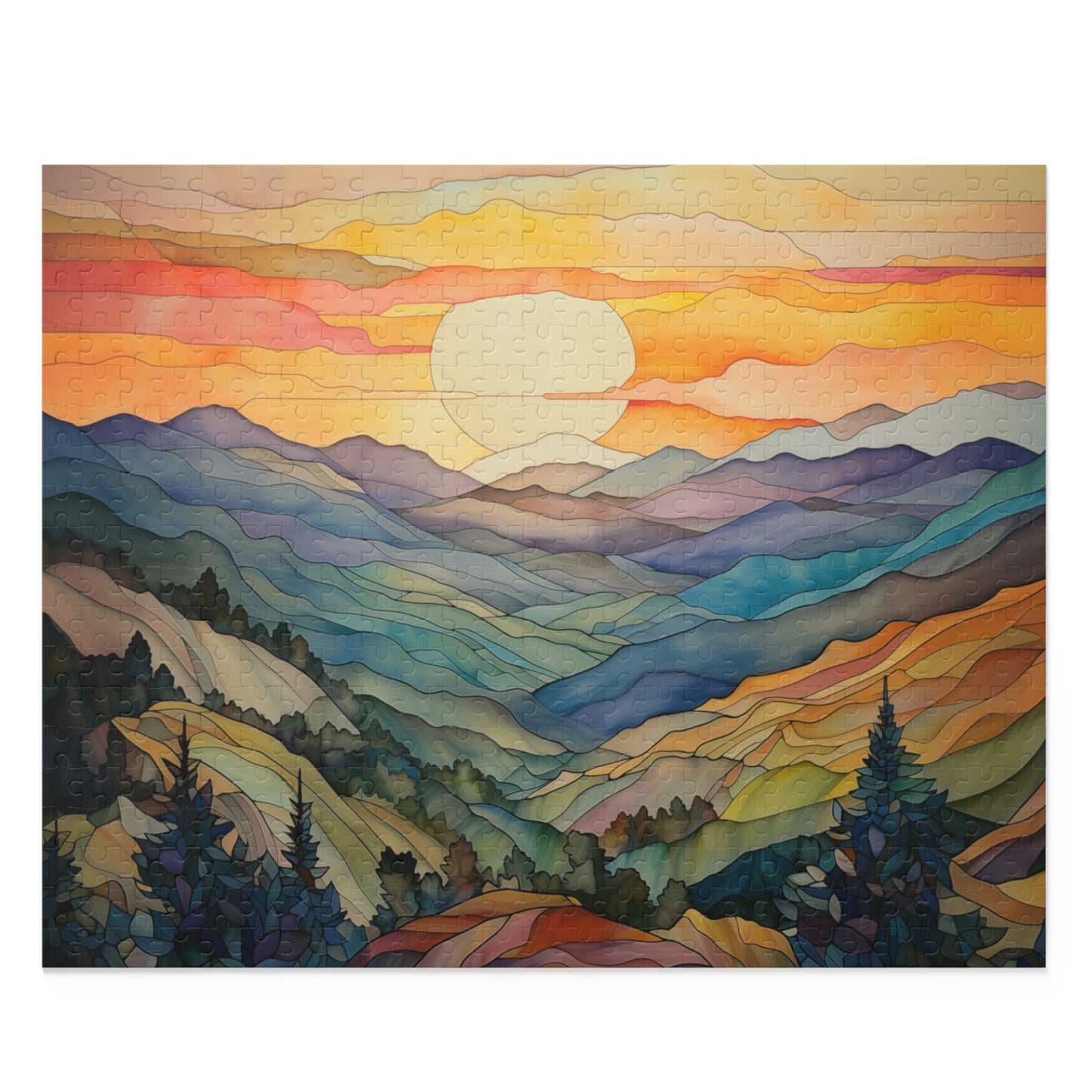 Sunset Mountains Jigsaw Puzzle